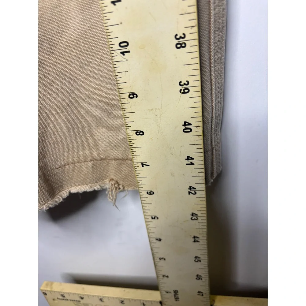 Carhartt B11 BRN Mens 38x34 Tan Duck Canvas‎ Carpenter Work Pants USA Union